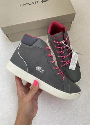 Lacoste новые кожаные кеды кроссовки оригинал