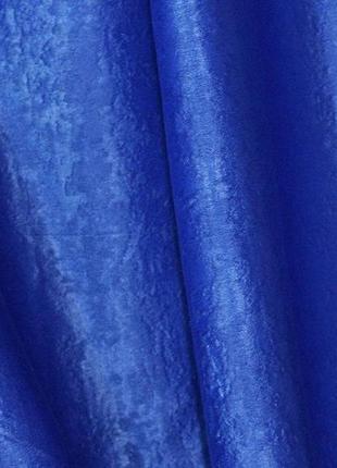 Комплект готових штор из ткани блекаут  "софт". колір синій3 фото