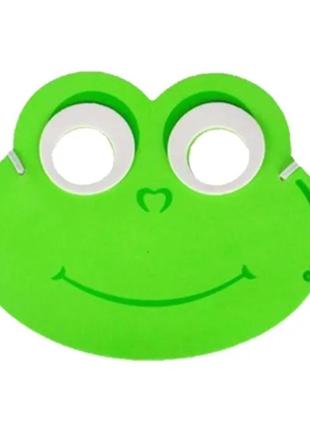 Детская маска лягушка карнавальная, размер маски 18*14см