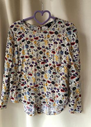 Блуза вискоза цветочный принт