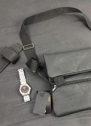 Качественная тактическая сумка с кобурой, мужская сумка черная из кордура мессенджер, тактический мессенджер2 фото