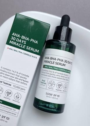 Кислотна сироватка для обличчя some by mi aha.bha.pha 30 days miracle serum, 50 мл