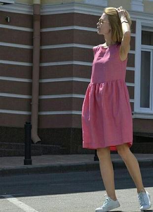 Льняное платье