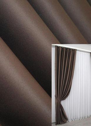 Шторна тканина блекаут, колекція "bruno". колір коричневий