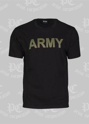 Чорна футболка army1 фото