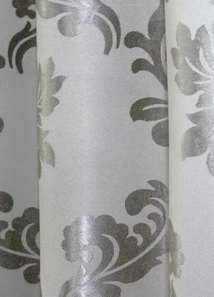 Штори (2шт. 1х2,7м) з тканини блекаут. колір холодний бежевий9 фото