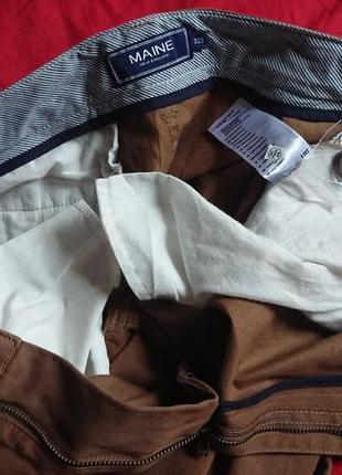 Фирменные английские легкие летние демисезонные хлопковые брюки maine(deberhams),новые,размер 32.6 фото