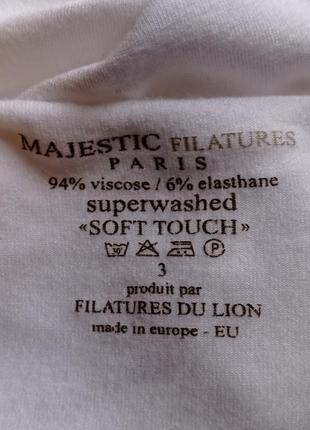 Majestic белоснежный брендовый лонгслив majestic,p.3, европа4 фото