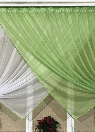Кухонні фіранки. колір салатовий