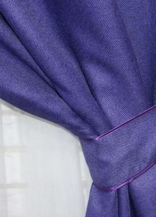 Тканина "льон мішковина". колір фіолетовий1 фото