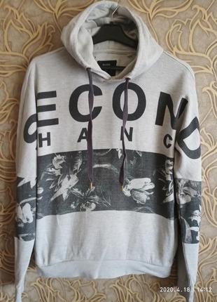 (437) спортивна кофта/худі/крапюшонка bershka унісекс оверсайз/розмір s/36