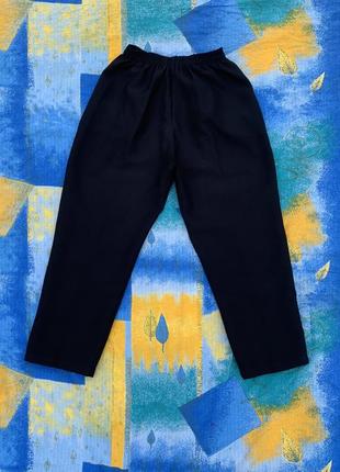 Черные брюки классические на резинке с резинкой штаны
