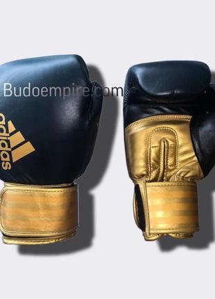 Боксерские перчатки "hybrid 200" | черный/золотой | adidas adih200br1 фото