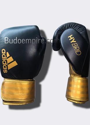 Боксерские перчатки "hybrid 200" | черный/золотой | adidas adih200br3 фото