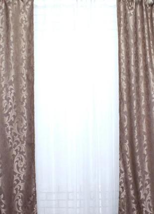 Комплект готовых штор из ткани лён 