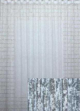 Тюль жаккард, колекція "мармур al-1" білого кольору