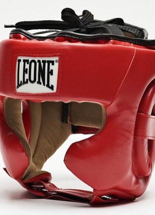 Боксерський шолом leone training red m1 фото