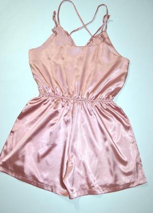 Атласный ромпер в бельевом стиле missguided
