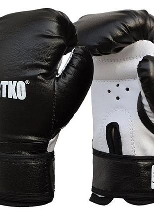 Боксерские перчатки sportko арт. пд2-6-oz (унций). черный