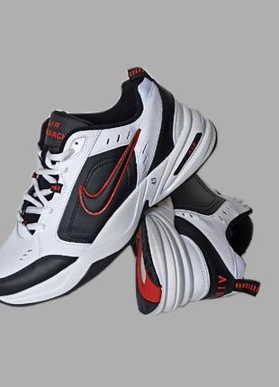 Кросівки чоловічі nike air monarch white black / найк аір монарх чорні білі