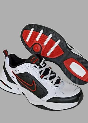 Кроссовки мужские nike air monarch white black / найк аир монарх черно белые2 фото