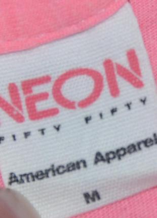 Яркая, летняя футболка neon american apparel (m)4 фото