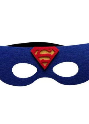 Маска карнавальная детская спайдермен синяя, размер маски 16*7см1 фото