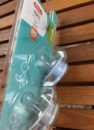 Пустышки ортодонтические 0-6 мес 2 шт, анатомические пустышки силиконовые, набор...