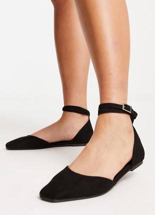 Балетки (мюлы) замшевые asos
