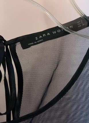 Прозрачное платье сетка zara на завязке р.s8 фото