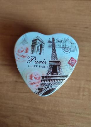Скринька paris "серце" для прикрас подарункова упаковка2 фото