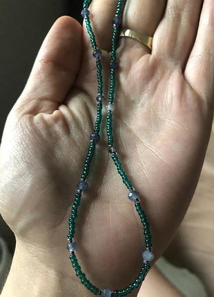 Чокер із каменів і бісеру