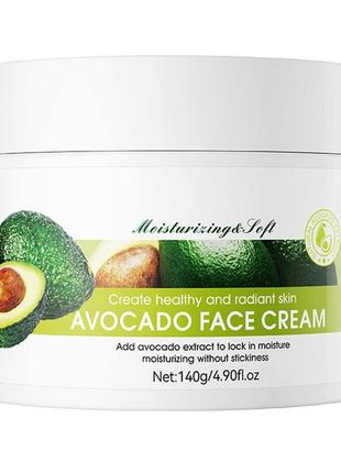 Крем для обличчя sadoer з екстрактом авокадо та олією ши, відновлюючий, зволожуючий, 140g