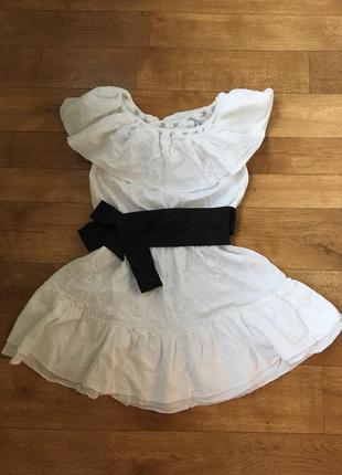 Супер нарядное белое платье мини. платье с воланами. платье на плечах. шикарное платье.2 фото