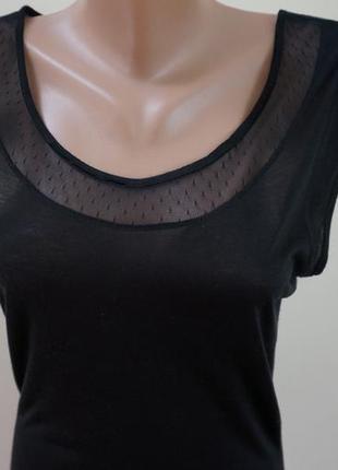 Футболка подовжена чорна promod