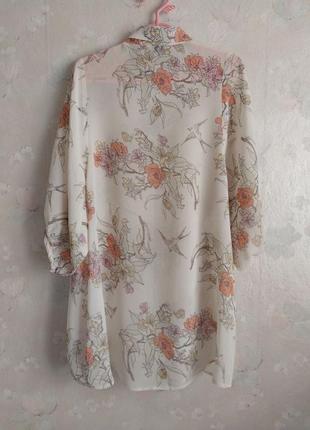 Женская летняя блуза new look l 48р. вискоза, цветочный принт2 фото