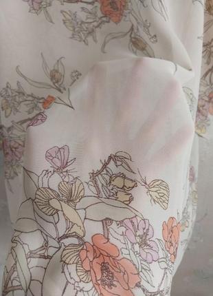 Женская летняя блуза new look l 48р. вискоза, цветочный принт4 фото
