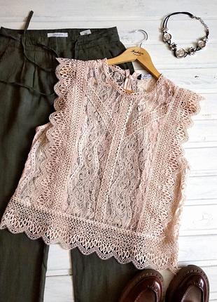 Изысканная кружевная блузка от zara
