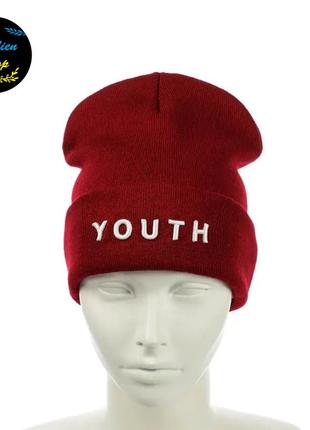 ● молодіжна шапка біні - youth - червоний ●
