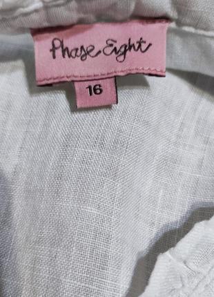 Сорочка льон блузка блуза туніка льон лляна біла вільна крій легка пляжна2 фото