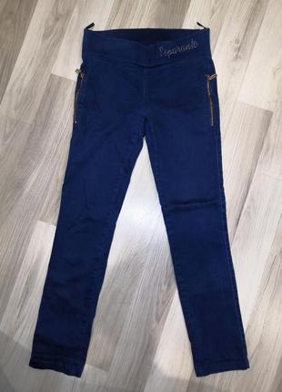 Джинсы стрейчевые esparanto / брюки синие штаны лосины леггинсы1 фото