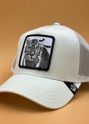 Оригинальная белая кепка с сеткой goorin bros. the white tiger trucker