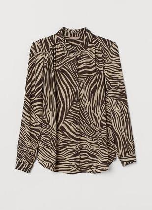 Рубашка у зебровый принт h&m
