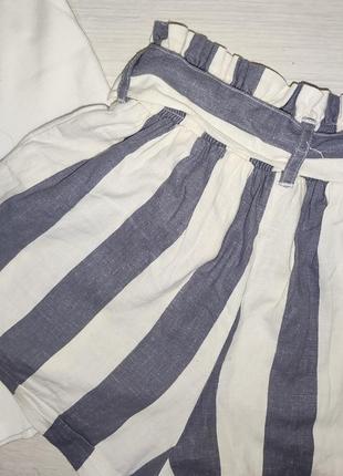 Легкие шорты new look свободного кроя из смесового состава льна и вискозы4 фото