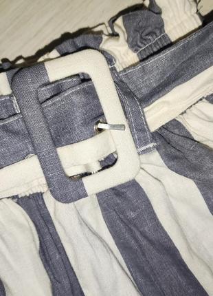 Легкие шорты new look свободного кроя из смесового состава льна и вискозы3 фото