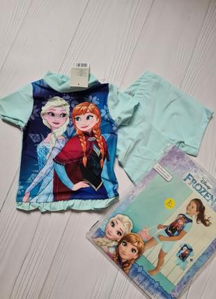 Disney frozen солнцезащитный купальный костюм spf 50 купальник на девочку 74/80 р lupilu холодное сердце