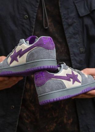 Кроссовки bape sk8 sta purple/бейп3 фото