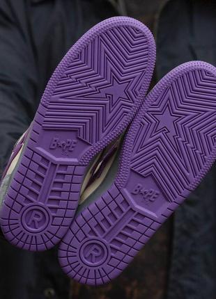 Кроссовки bape sk8 sta purple/бейп6 фото