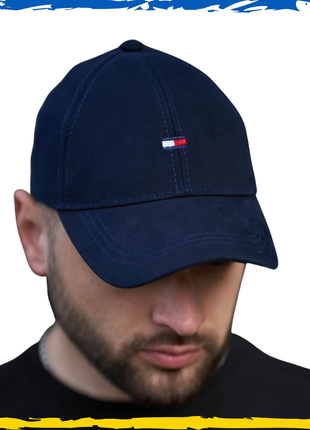 Кепка tommy hilfiger. кепка th, томмі хілфігер. унісекс, темно-синій. шапка 57-59р
