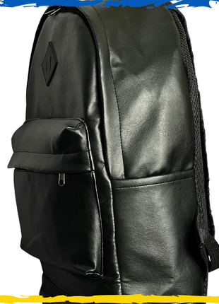 Рюкзак з екошкіри чорний. ніжна екошкіра. рюкзак вмісткий. рюкзак asos3 фото